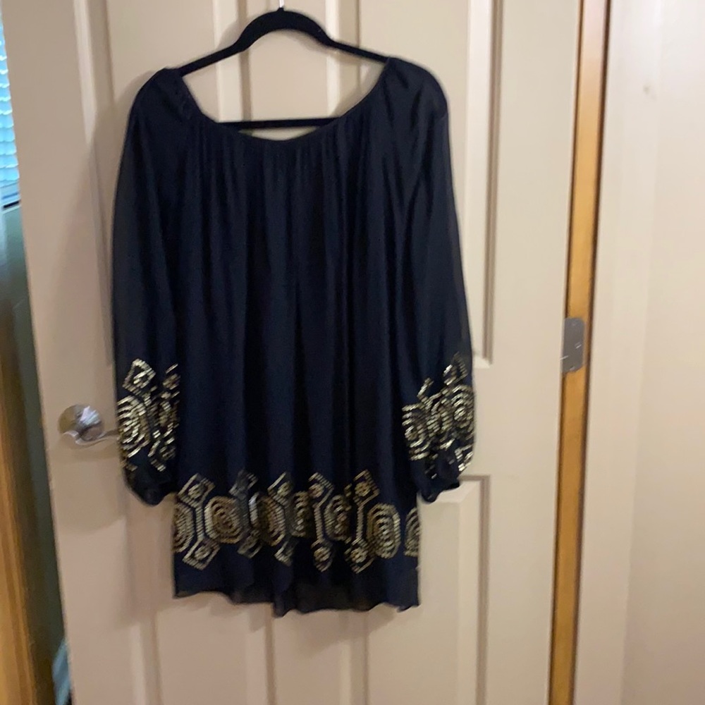 Black with gold trim dress size 6.